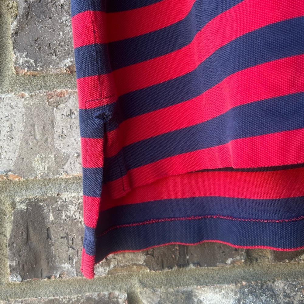 Y2K POLO RALPH LAUREN Striped Short Sleeve Polo Prep Old Money Dad Collegiate XL - Picture 11 of 14